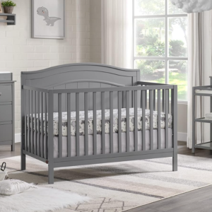 Safety Certified Multi Convertible Baby Crib, Soft Dove Gray Shade